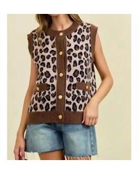 Doe And Rae - Leopard Vest - Lyst