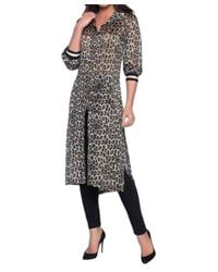 FRANK LYMAN - Woven Knit Duster Length Jacket - Lyst