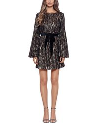 Betsy & Adam - Petites Sequined Mini Cocktail And Party Dress - Lyst
