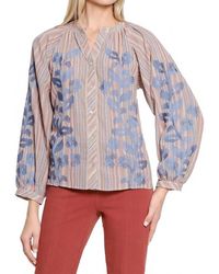 Tru Luxe - Split Neck Button Front Top - Lyst