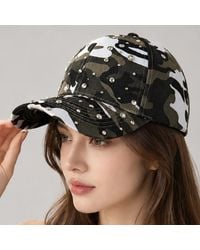 Fashnzfab Bling Ribbon Believe Message Baseball Cap in Pink | Lyst