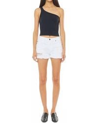 Kancan - High-Rise Cutoff Denim Shorts - Lyst