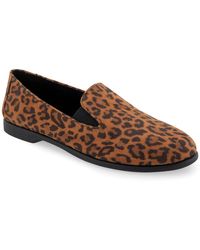 Aerosoles - Nuit Animal Print Faux Suede Loafers - Lyst