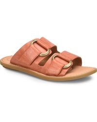 Born - Marston Open Toe Leather Slide Sandals - Lyst