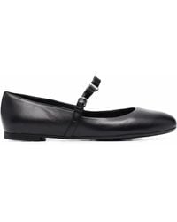 Ferragamo - Lizz Leather Ballerina Shoes - Lyst