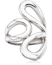 Ross-Simons - Italian Sterling Abstract Floral Ring - Lyst