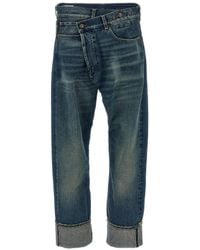 R13 - Cuffed Crossover' Jeans - Lyst