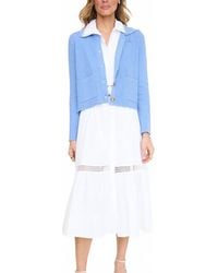 The Workshop - Collared Button Down Long Sleeve Cardigan - Lyst
