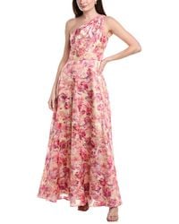 Aidan Mattox - Printed Jacquard Ballgown - Lyst
