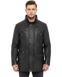 Infinity Leather - Soft Italian Leather Parka Coat-Gatton - Lyst