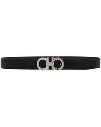 Ferragamo - Double-Adjustable Calf Leather Belt With Interlocking Buckle - Lyst