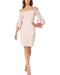 Calvin Klein - Off-the-shoulder Mini Sheath Dress - Lyst