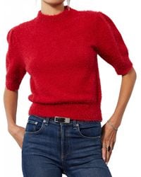 Bobi - Mock Neck Puff Sleeve Sweater - Lyst