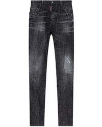 DSquared² - Slim Fit Distressed Five-Pocket Jeans - Lyst