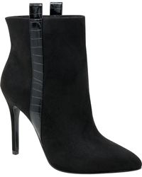 Charles David - Defense Faux Suede Pointed Toe Ankle Boots - Lyst