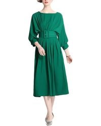 DZA - 3/4-Sleeve Midi Dress - Lyst