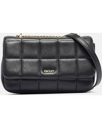 DKNY - Quilted Leather Flap Shoulder Bag - Lyst