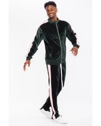 TRUEDAMES - Velour Track Jacket And Track Pant Set - Lyst
