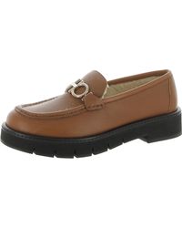 Ferragamo - Rolo Leather Comfort Loafers - Lyst