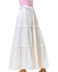 Doe And Rae - Side Drawstring Waist Maxi Skirt - Lyst