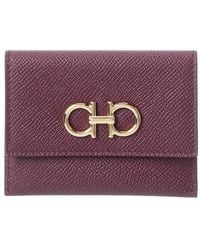 Ferragamo - Gancini Leather Card Case - Lyst