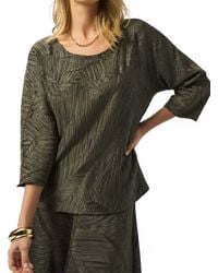 Joseph Ribkoff - Pleated Satin Boxy Top - Lyst