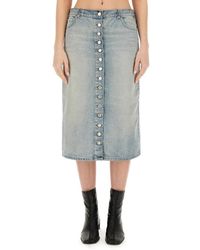 Courreges - Chic Cotton Midi Skirt For - Lyst