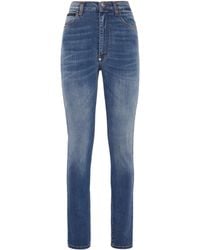 Philipp Plein - Denim Trousers Super High Waist Jegging - Lyst