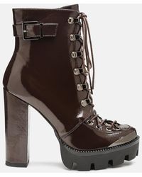 LONDON RAG - Lobra High Heel Lace Up Ankle Boots - Lyst