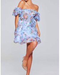 Jovani - Strapless Fit And Flare Mini Dress - Lyst