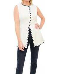 S'Edge - Taylor Button Front Vest - Lyst