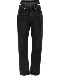 Alexander Wang - Slit Hem Prestyle Hotfix Mesh Undie' Jeans - Lyst