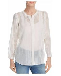 Joie - Rashelda Striped Sheer Top Blouse - Lyst