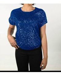 FRANK LYMAN - Sequin Short Sleeve Top - Lyst