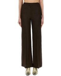 Aspesi - Wide-Leg Viscose Pants - Lyst