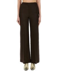 Aspesi - Wide-Leg Viscose Pants - Lyst