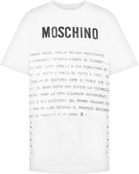Moschino - Short-Sleeved Top With Bold Logo Print - Lyst
