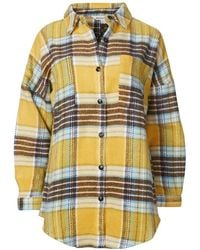 J.Nna - Plaid Brushed Shirt-Jacket - Lyst