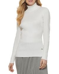 DKNY - Ribbed Turtle Neck Pullover Sweater - Lyst