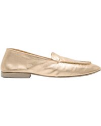 Marsèll - Platinum-Laminated Leather Mandolo Loafer With Contrasting Stitching - Lyst