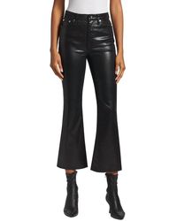 Rag & Bone - Casey Coated High-Rise Ankle Flare Jean - Lyst