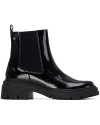 Xti - Patent Leather Chelsea Booties By - Lyst