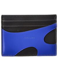 Ferragamo - Cutout Leather Card Case - Lyst