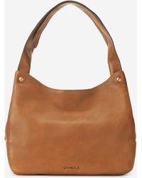 Shinola - The Snap Tan Natural Grain Leather Shoulder Bag 20217385 - Lyst