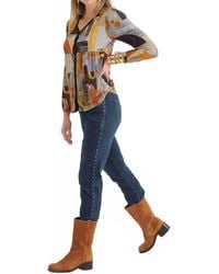 Dolcezza - Mixed Print Long Sleeve Blouse - Lyst
