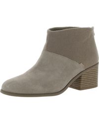 TOMS - Faux Suede Mixed Media Ankle Boots - Lyst