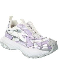 Versace - Leather & Mesh Sneaker - Lyst