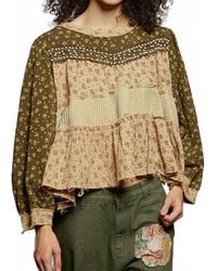 Pol - Pearl Studded Patch Work Top - Lyst