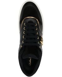 Ferragamo - Borg Logo Low-Top Sneakers - Lyst