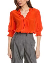 BOSS - Birula Silk Blouse - Lyst